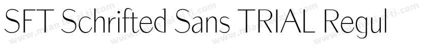 SFT Schrifted Sans TRIAL Regular Co字体转换